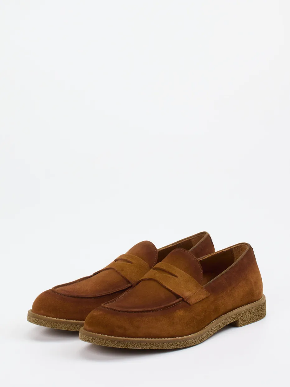 Herren Konstantin Starke – Penny Loafer aus Veloursleder rost