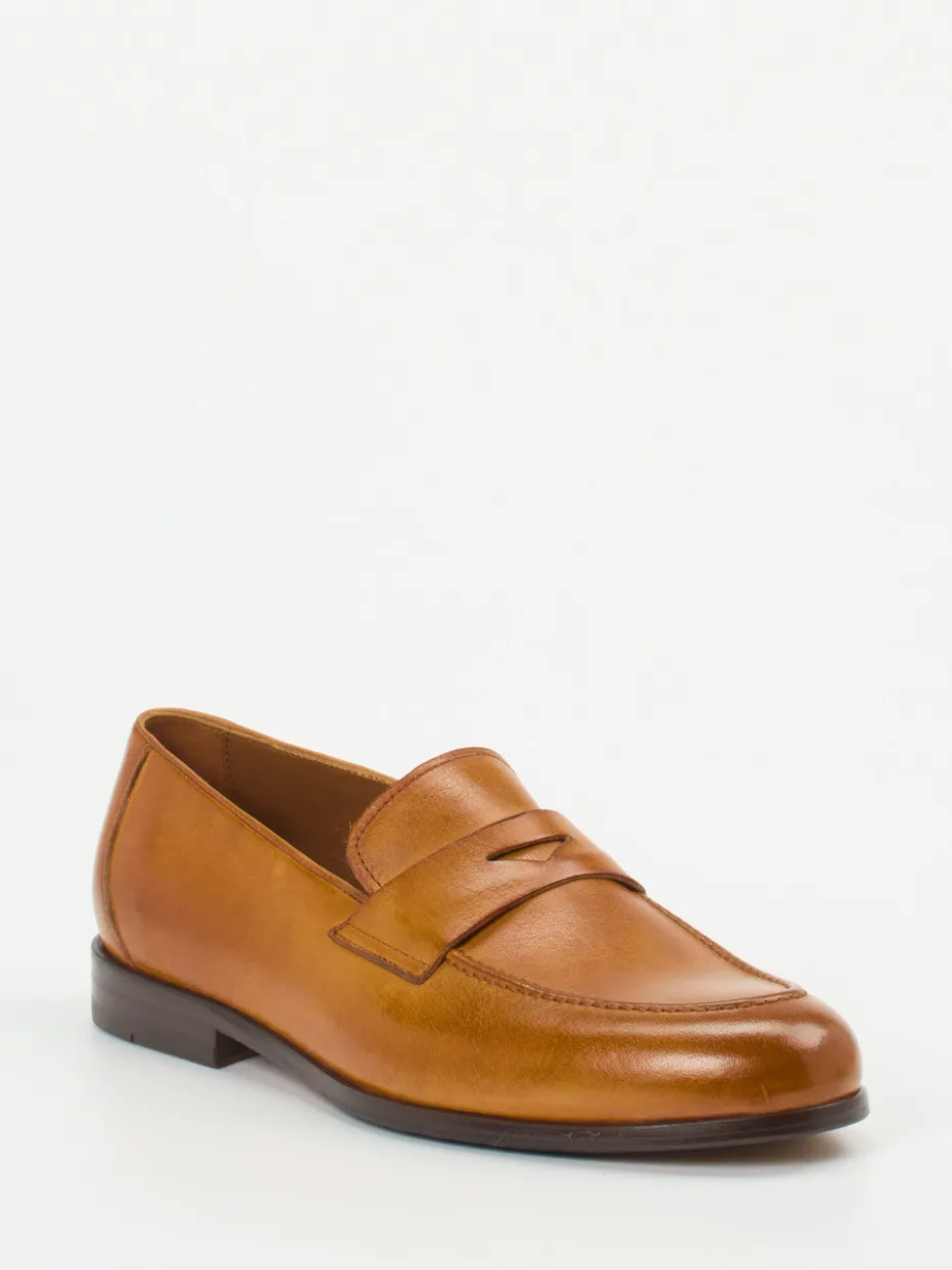 Herren Konstantin Starke – Penny Loafer aus Büffelleder cognac