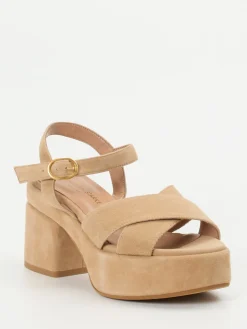 Damen Konstantin Starke – Plateausandale aus Veloursleder