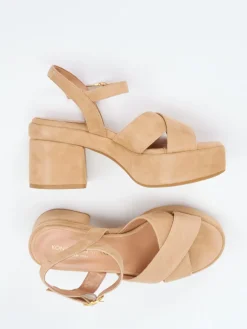 Damen Konstantin Starke – Plateausandale aus Veloursleder