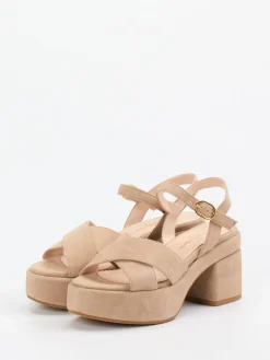 – Plateau-Sandalen aus Veloursleder beige*Konstantin Starke Discount