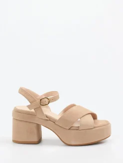 – Plateau-Sandalen aus Veloursleder beige*Konstantin Starke Discount
