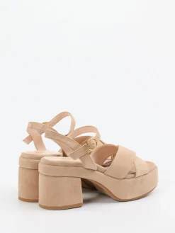 – Plateau-Sandalen aus Veloursleder beige*Konstantin Starke Discount