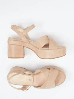 – Plateau-Sandalen aus Veloursleder beige*Konstantin Starke Discount