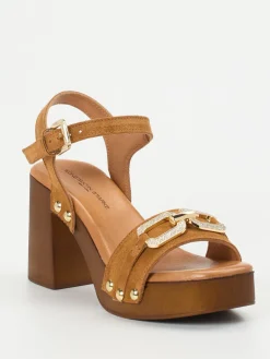 – Plateau-Sandaletten aus Veloursleder cognac*Konstantin Starke Clearance