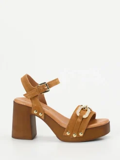 – Plateau-Sandaletten aus Veloursleder cognac*Konstantin Starke Clearance