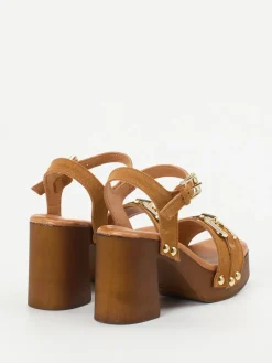 – Plateau-Sandaletten aus Veloursleder cognac*Konstantin Starke Clearance