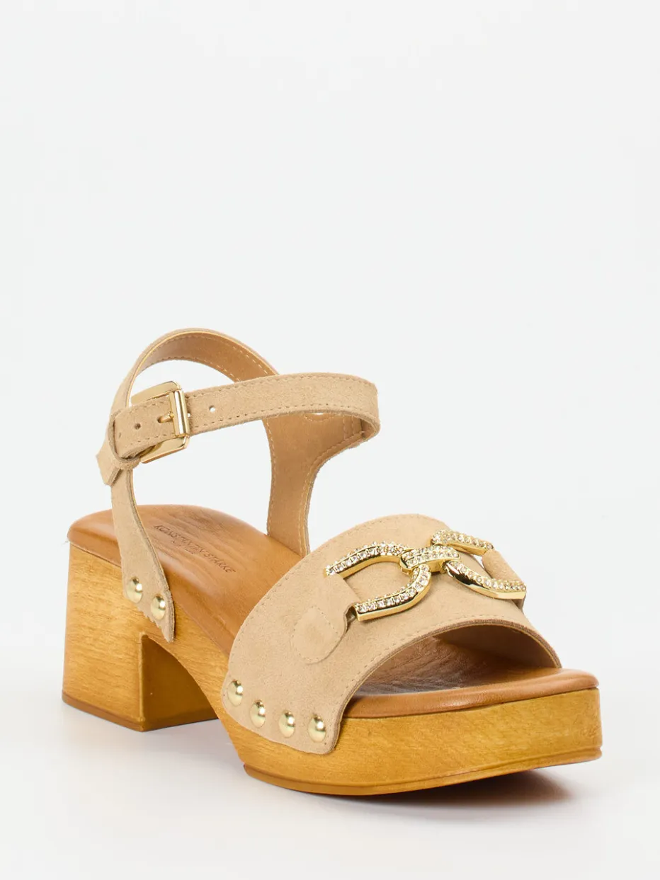 Damen Konstantin Starke – Plateau-Sandalen aus Veloursleder