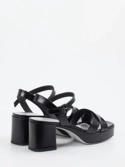 Damen Konstantin Starke – Plateau-Sandalen aus Hochglanzleder