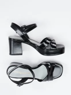 Damen Konstantin Starke – Plateau-Sandalen aus Hochglanzleder
