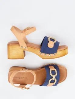 Damen Konstantin Starke – Plateau-Sandalen aus Veloursleder