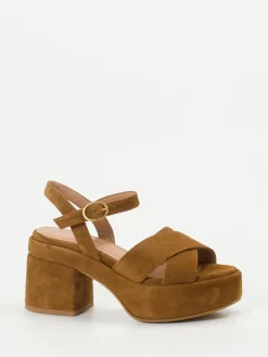 Damen Konstantin Starke – Plateau-Sandaletten aus Veloursleder