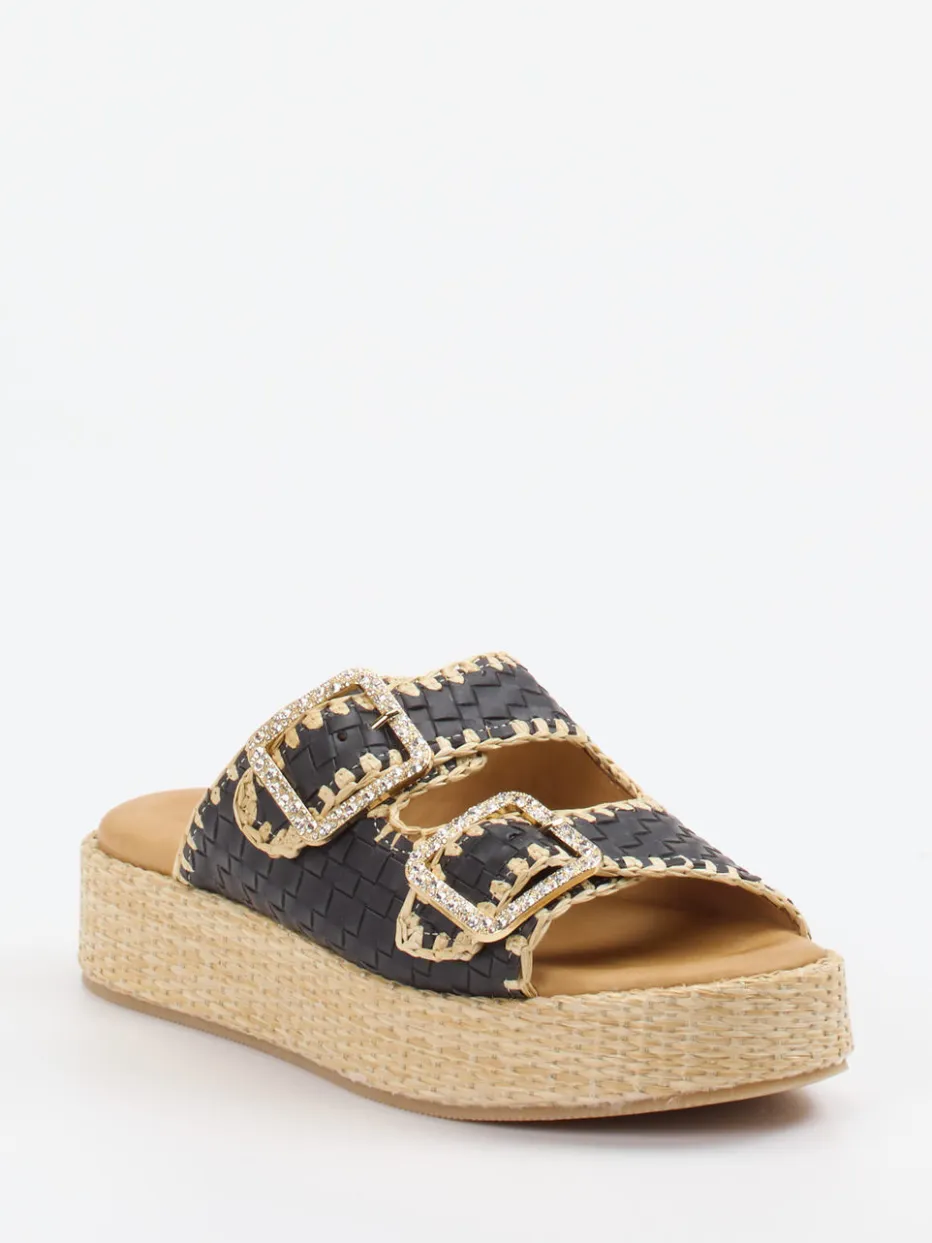 – Plateau-Pantolette aus Flechtleder*Konstantin Starke Clearance