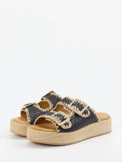 – Plateau-Pantolette aus Flechtleder*Konstantin Starke Clearance