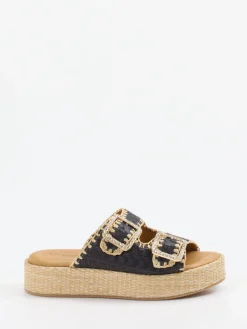 – Plateau-Pantolette aus Flechtleder*Konstantin Starke Clearance