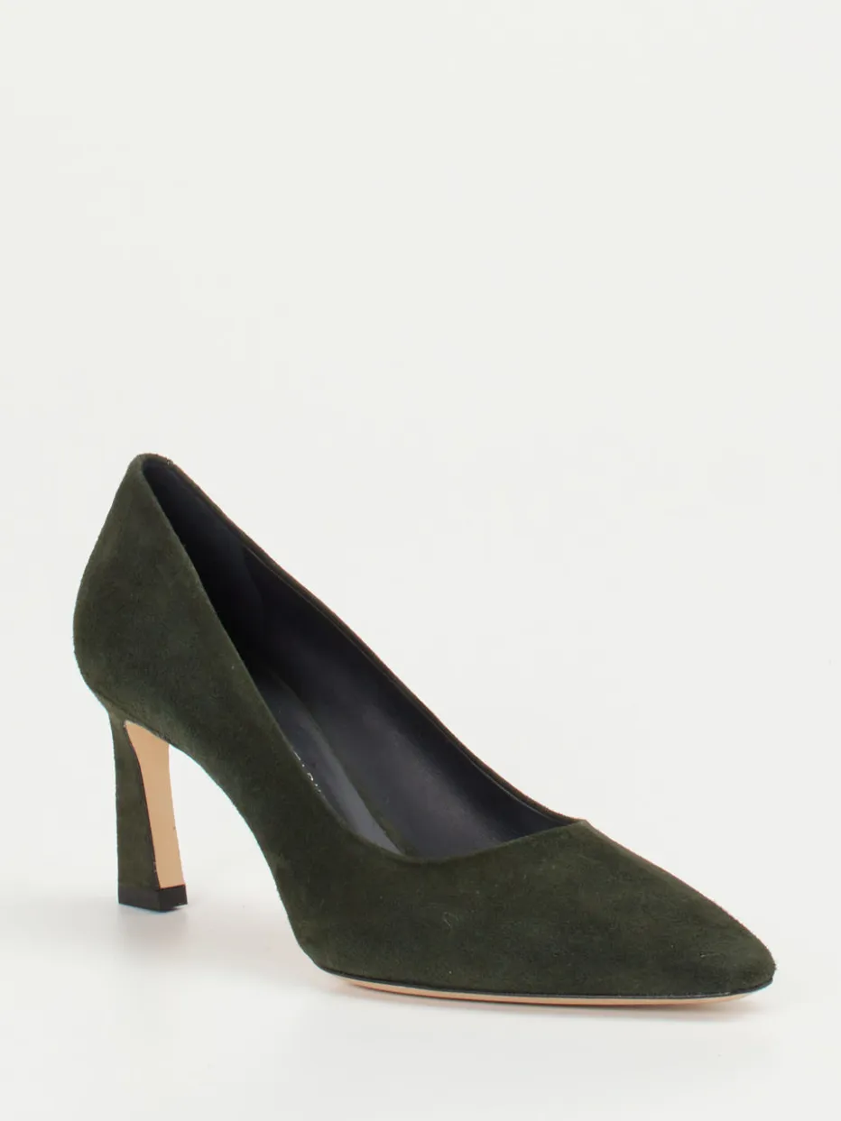 Damen Konstantin Starke – Pumps aus Veloursleder Dunkeloliv