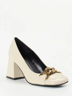 Damen Konstantin Starke – Pumps aus Lackleder cremeweiß