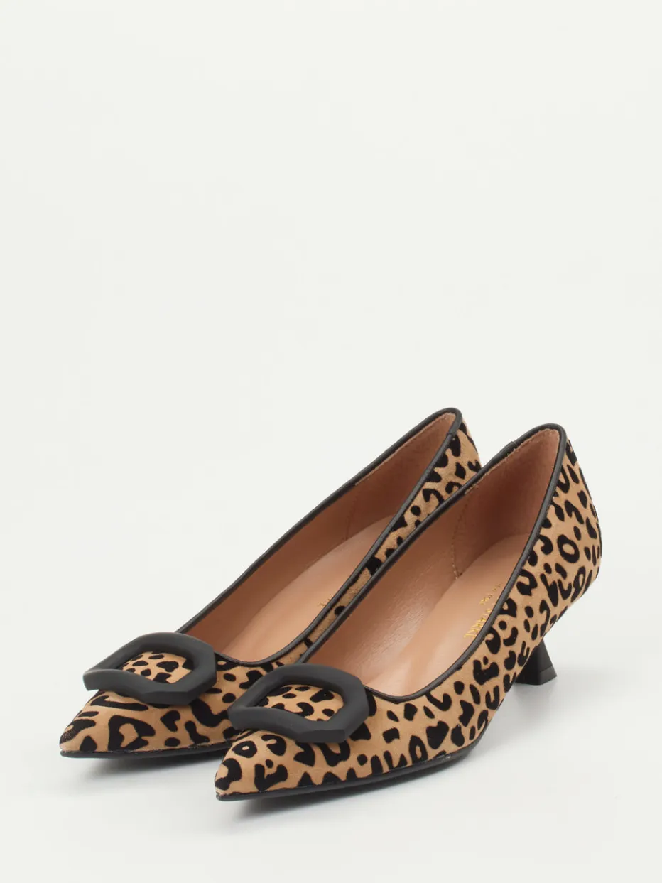 – Pumps aus Veloursleder mit Leoprint*Konstantin Starke Hot