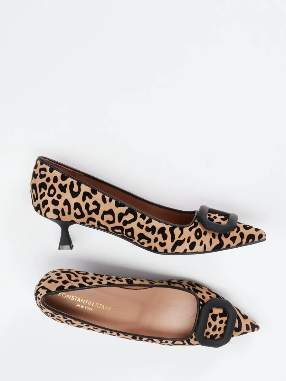 – Pumps aus Veloursleder mit Leoprint*Konstantin Starke Hot