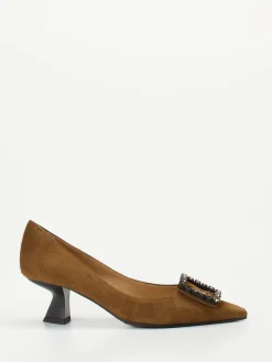 Damen Konstantin Starke – Pumps aus Veloursleder cognac