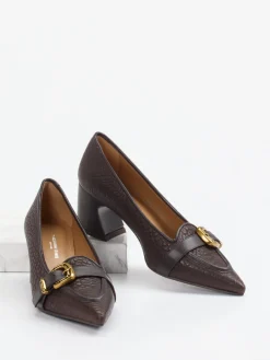 – Pumps aus geprägtem Leder Dunkel*Konstantin Starke Hot