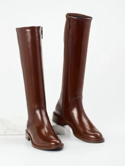 Damen Konstantin Starke – Reitstiefel aus Lammleder kastanien