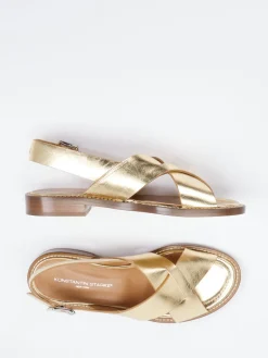 – Riemchensandale aus Metallicleder Gold*Konstantin Starke Best