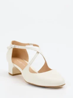 Damen Konstantin Starke – Riemchenpumps aus Lammleder creme