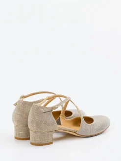 Damen Konstantin Starke – Riemchenpumps aus Metallicleder