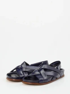 – Riemchensandalen aus Lammleder Dunkel*Konstantin Starke Discount