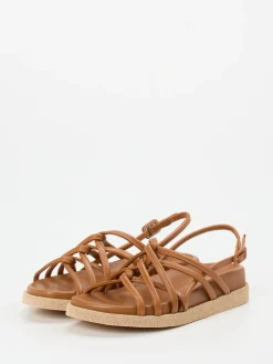 Damen Konstantin Starke – Riemchensandale aus Lammleder cognac