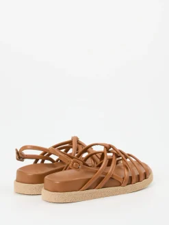 Damen Konstantin Starke – Riemchensandale aus Lammleder cognac