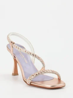 Damen Konstantin Starke – Sandalette aus Metallicleder Roségold