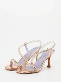 Damen Konstantin Starke – Sandalette aus Metallicleder Roségold