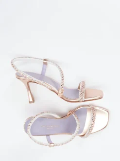 Damen Konstantin Starke – Sandalette aus Metallicleder Roségold