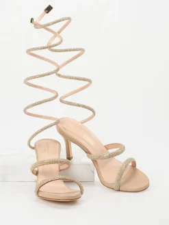 Damen Konstantin Starke – Sandaletten aus Metallicleder nude