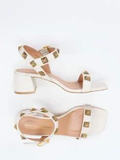 – Sandalen aus Lammleder cremeweiß*Konstantin Starke New