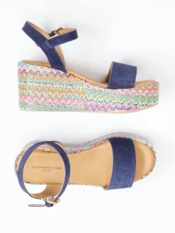 Damen Konstantin Starke – Sandalen aus Veloursleder Dunkel