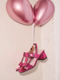 Damen Konstantin Starke – Sandalette aus Metallicleder