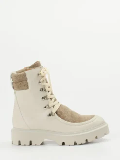 – Schnürboots aus Lammleder Creme*Konstantin Starke