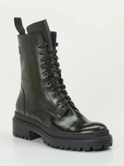 Damen Konstantin Starke – Schnürboots aus Lammleder Dunkeloliv