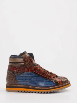 – Schnürboots aus Leder mit Kroko-Optik*Konstantin Starke Discount