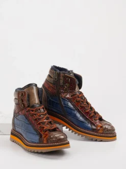 – Schnürboots aus Leder mit Kroko-Optik*Konstantin Starke Discount