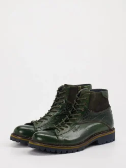 – Schnürboots aus Leder mit Kroko-Prägung*Konstantin Starke New