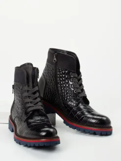 – Schnürboots aus geprägtem Leder*Konstantin Starke Discount