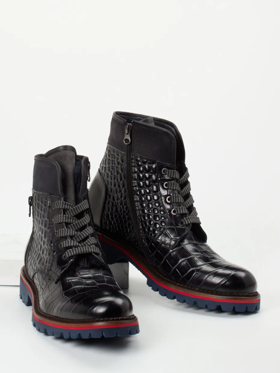 – Schnürboots aus geprägtem Leder*Konstantin Starke Discount