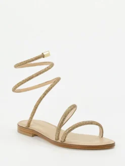 Damen Konstantin Starke – Schnürsandale aus Metallicleder