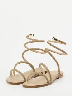 Damen Konstantin Starke – Schnürsandale aus Metallicleder