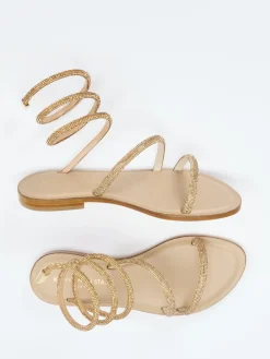 Damen Konstantin Starke – Schnürsandale aus Metallicleder