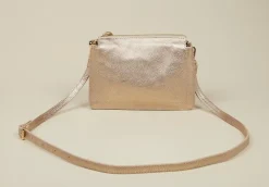 Damen Konstantin Starke – Schultertasche aus Metallicleder Roségold